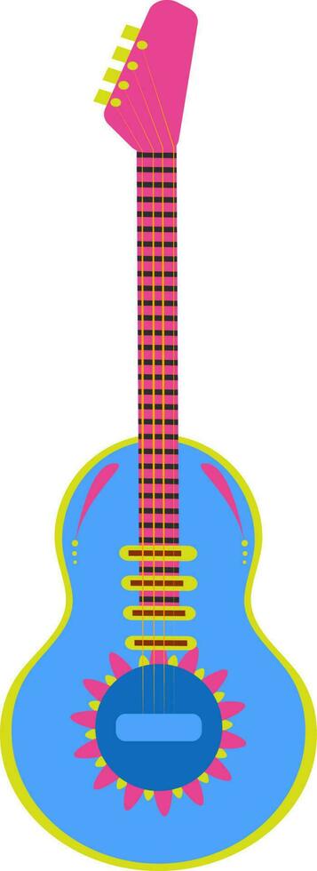 illustration de une guitare la musique instrument. vecteur
