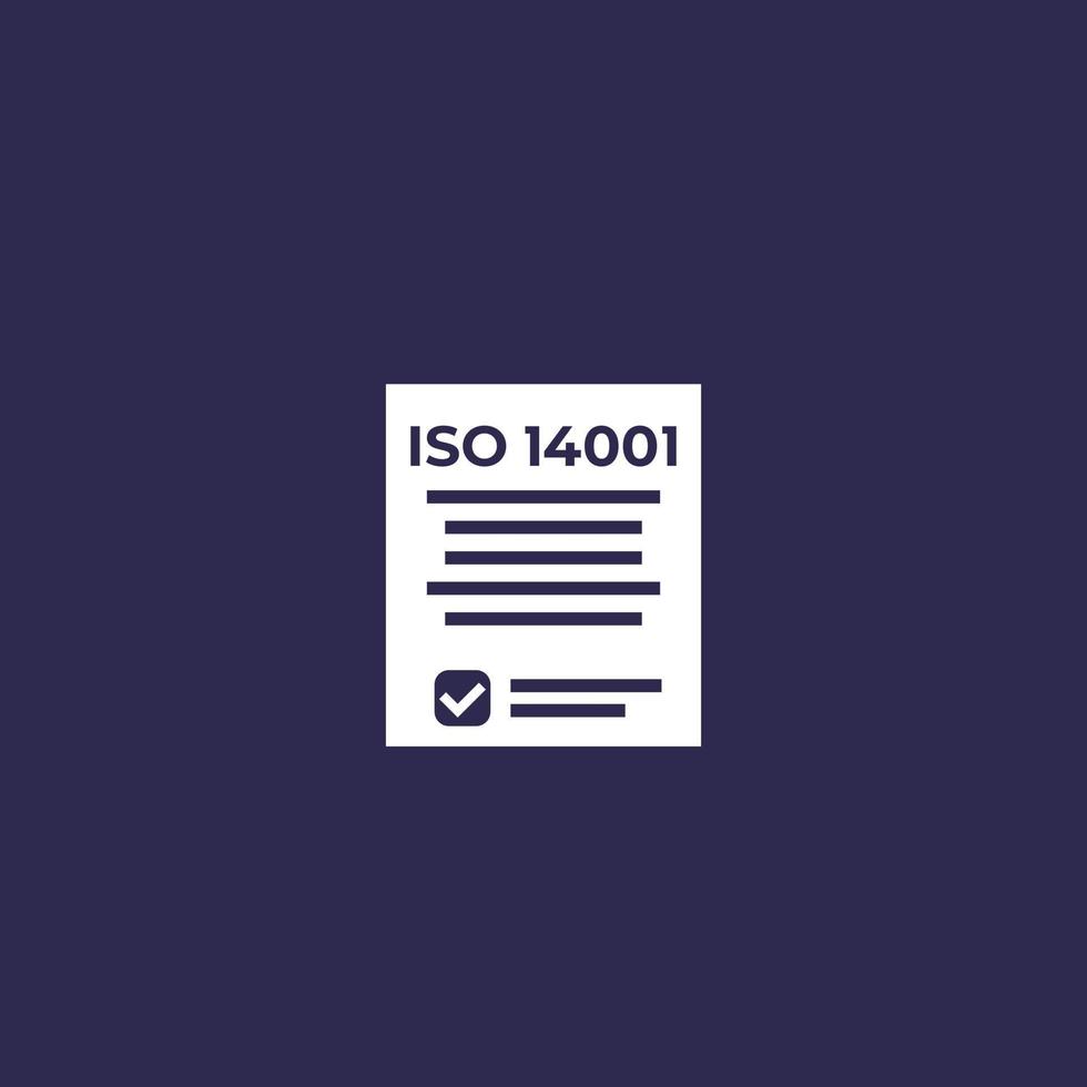icône de vecteur iso 14001