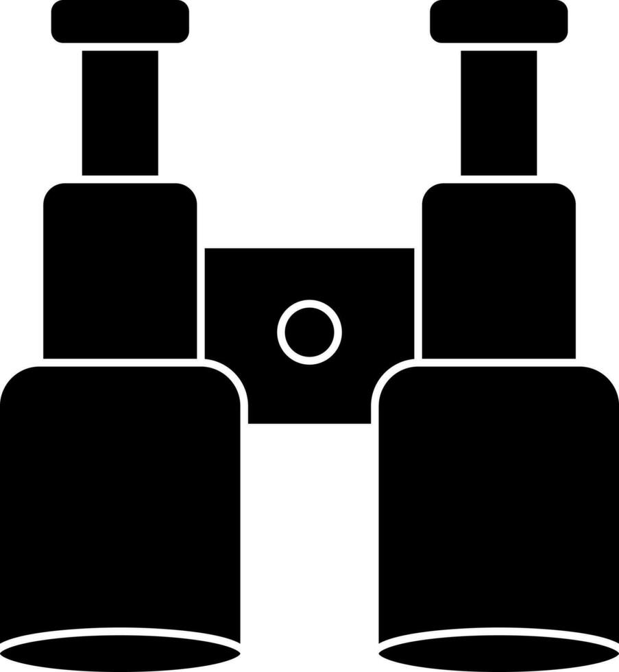 noir et blanc binoculaire icône dans plat style. vecteur