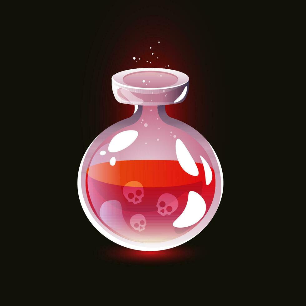 dessin animé décès potion poison du sang vecteur