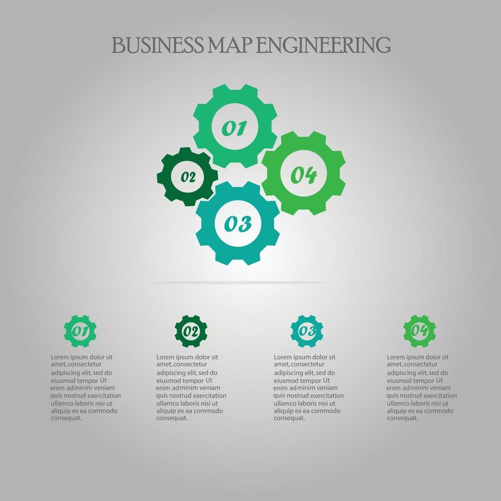 modèle infographique en 4 étapes modèle pour la présentation graphique de diagramme et le graphique vecteur