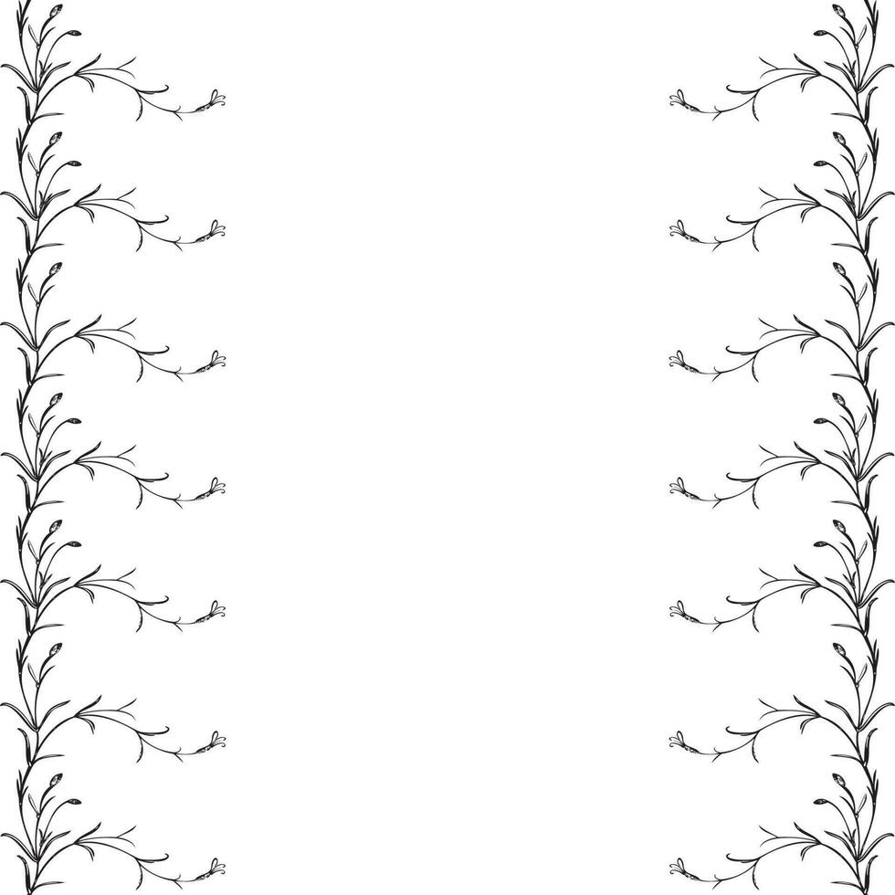 botanique main tiré floral Cadre ancien fleurs border.wildflower plante abstrait Contexte. Créatif branché salutation carte, fête, mariage invitation, bannière vecteur illustration graphique conception