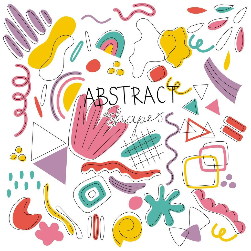 abstrait formes vecteur illustration expressif artistique abstractions.