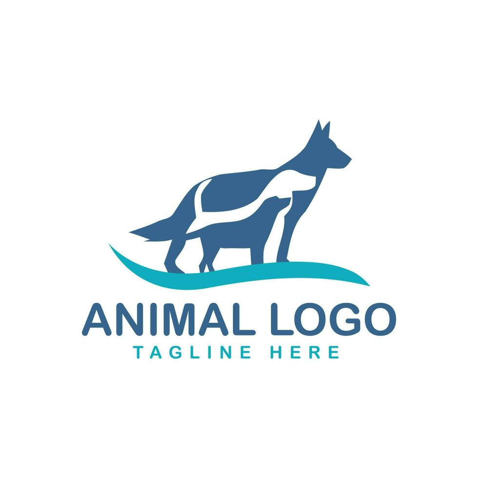 s'occuper d'un animal entreprise logo icône, en bonne santé se soucier animal de compagnie icône, animal de compagnie magasin icône vecteur