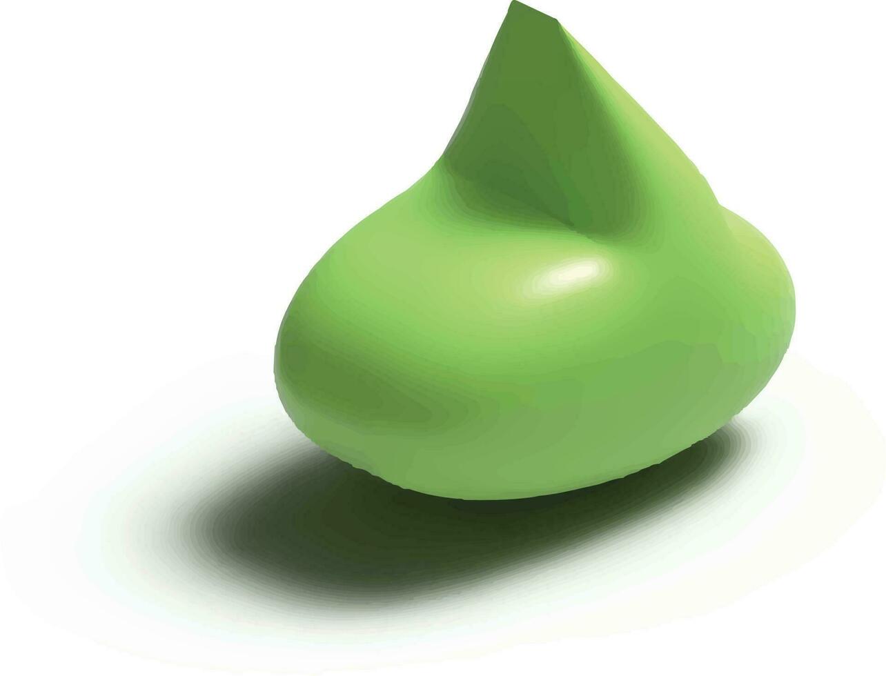 3d wasabi cette est en dehors de sculpture vecteur