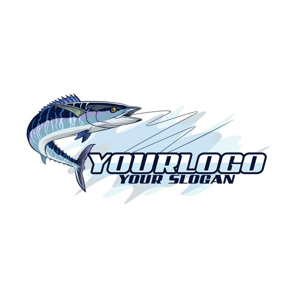 vecteur logo Roi maquereau poisson