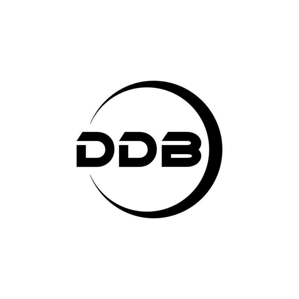 ddb lettre logo conception dans illustration. vecteur logo, calligraphie dessins pour logo, affiche, invitation, etc.