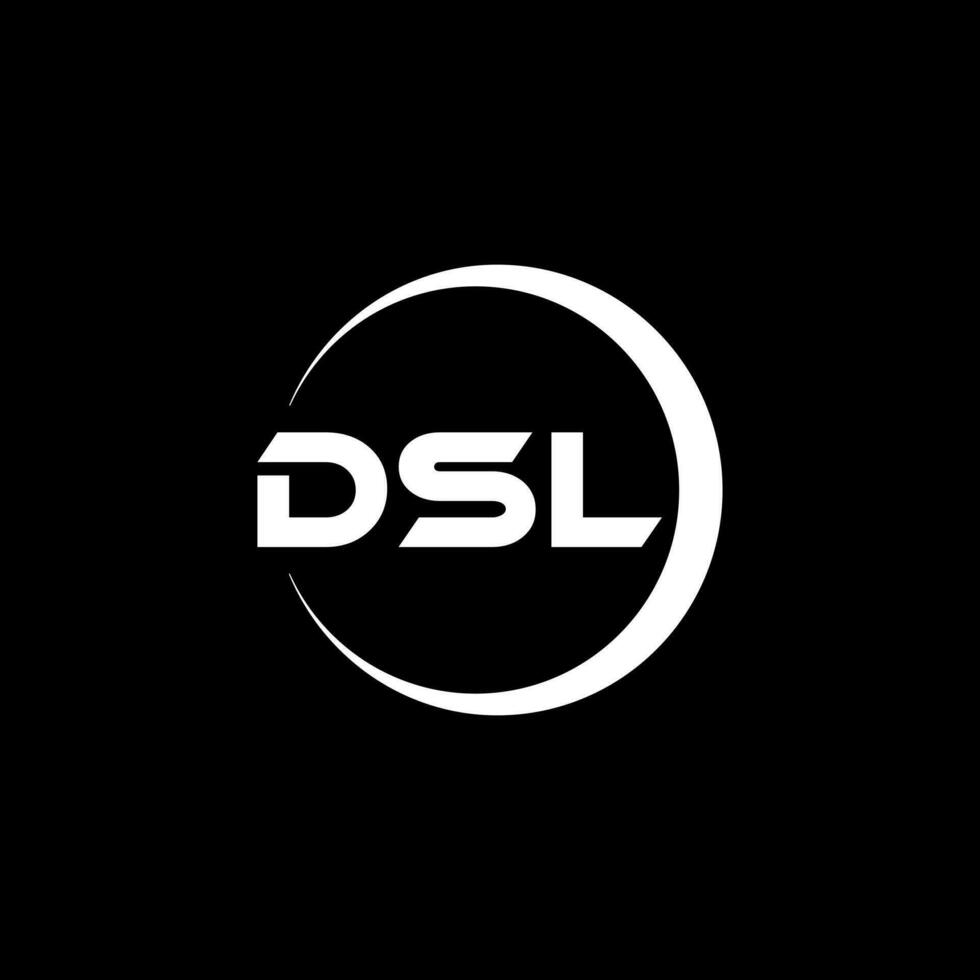 DSL lettre logo conception dans illustration. vecteur logo, calligraphie dessins pour logo, affiche, invitation, etc.