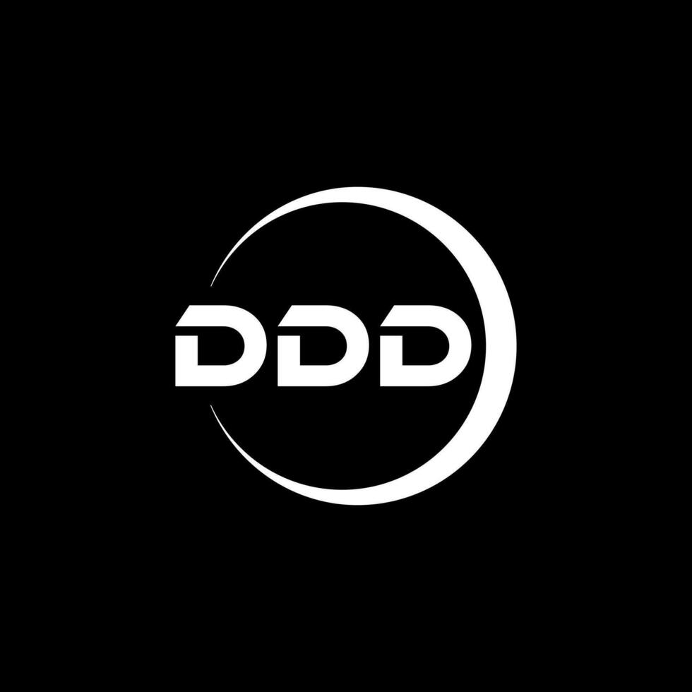 ddd lettre logo conception dans illustration. vecteur logo, calligraphie dessins pour logo, affiche, invitation, etc.
