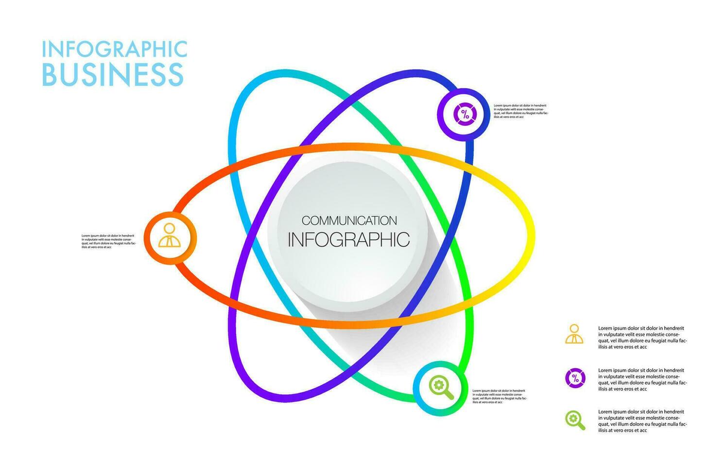 infographie modèle pour La technologie et affaires avec 3 les options vecteur