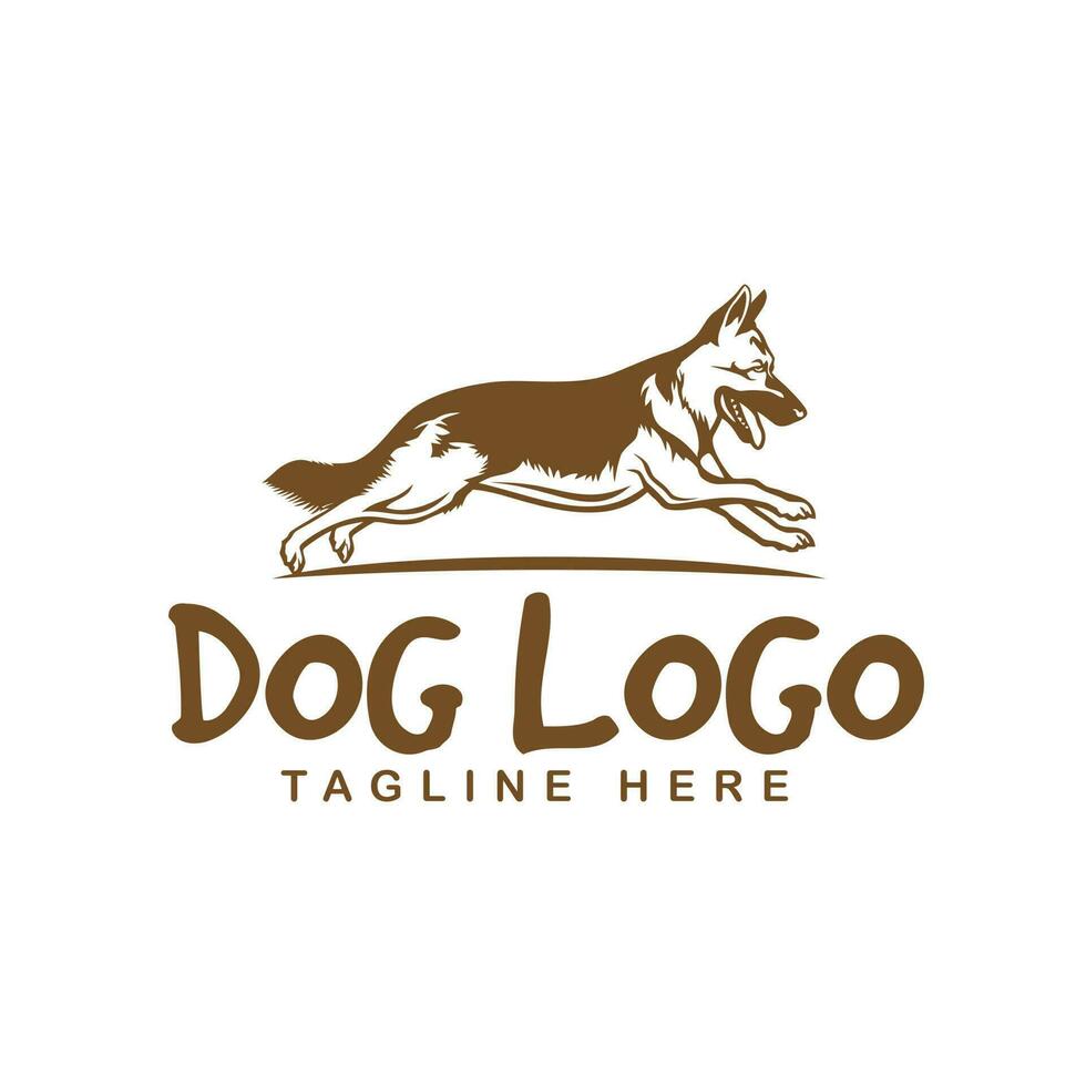 création de logo de chien vecteur