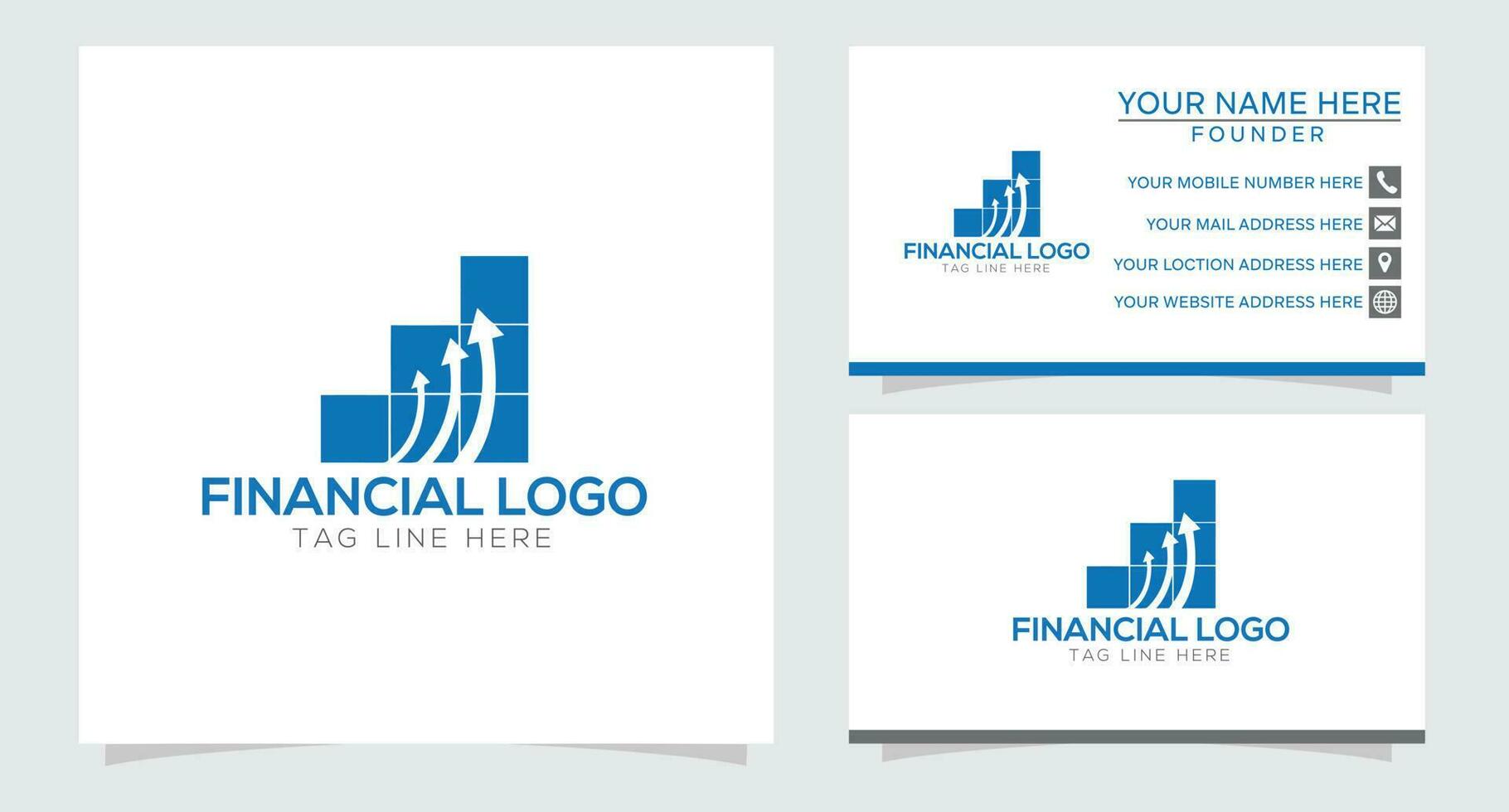 logo d'entreprise marketing et financier vecteur