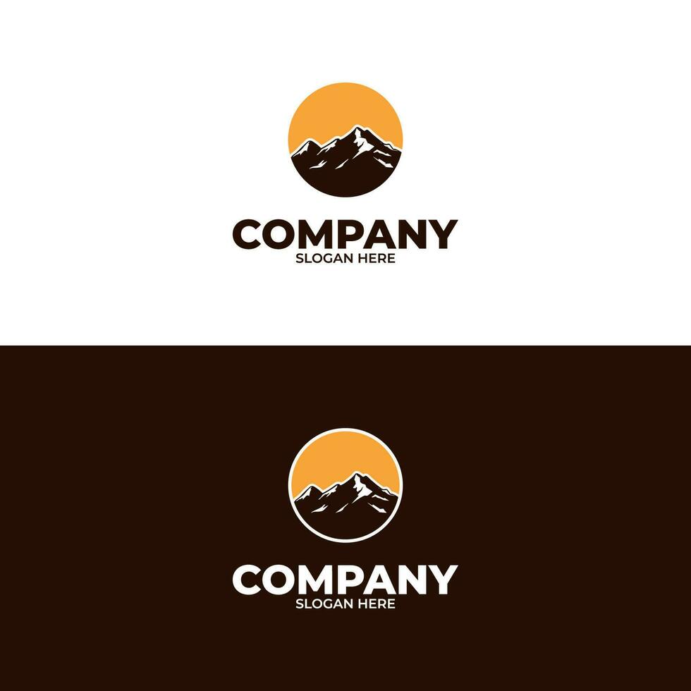 illustration vectorielle de montagne logo design vecteur