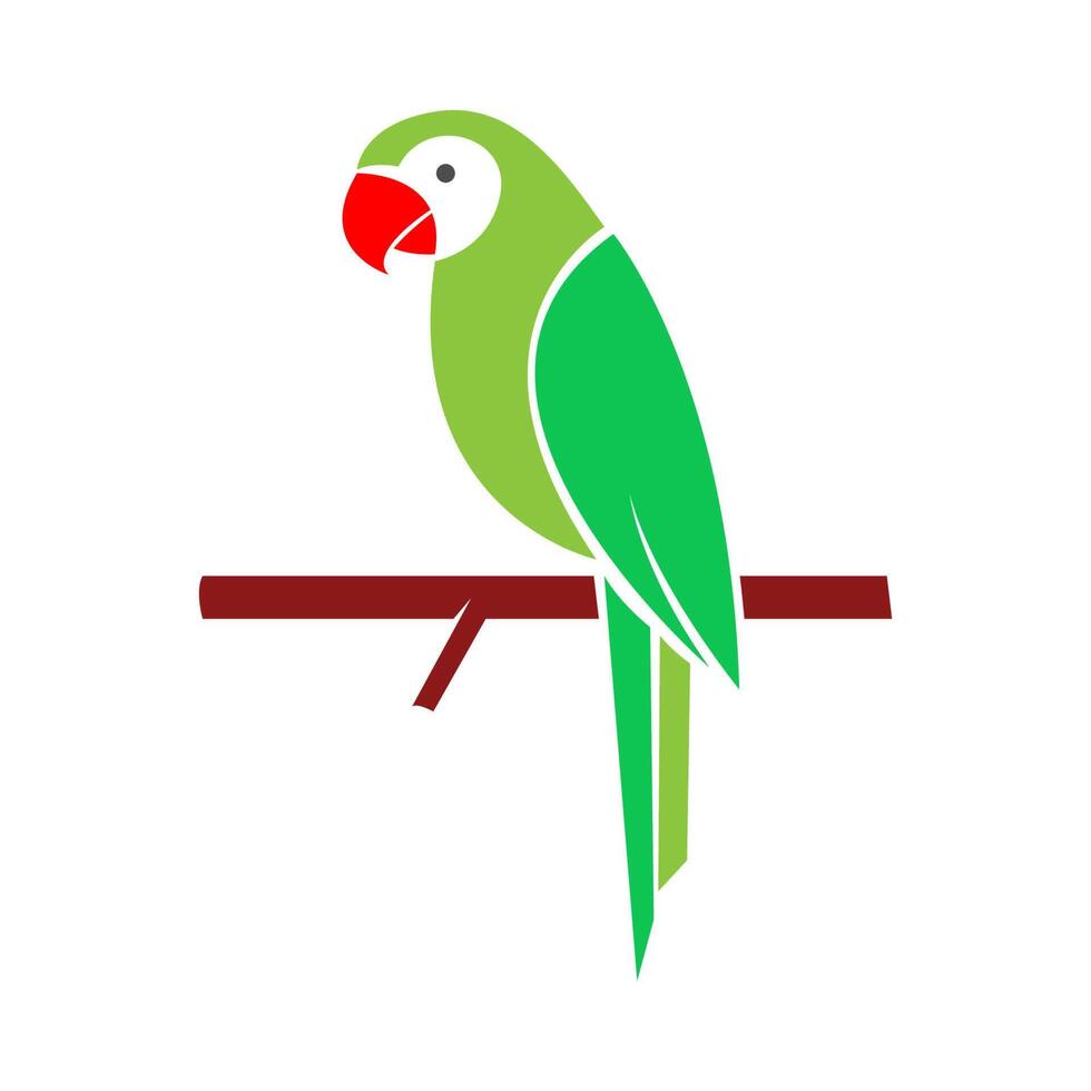 création d'icône logo perroquet vecteur