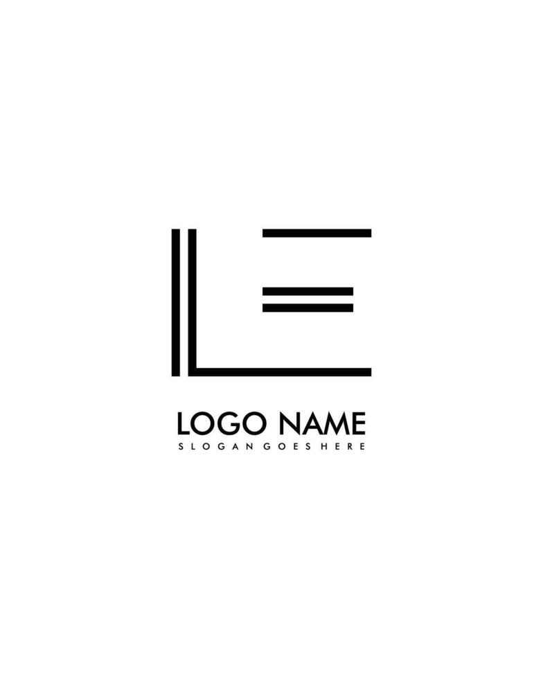 le initiale minimaliste moderne abstrait logo vecteur