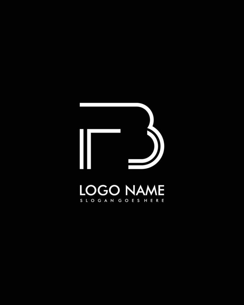 fb initiale minimaliste moderne abstrait logo vecteur