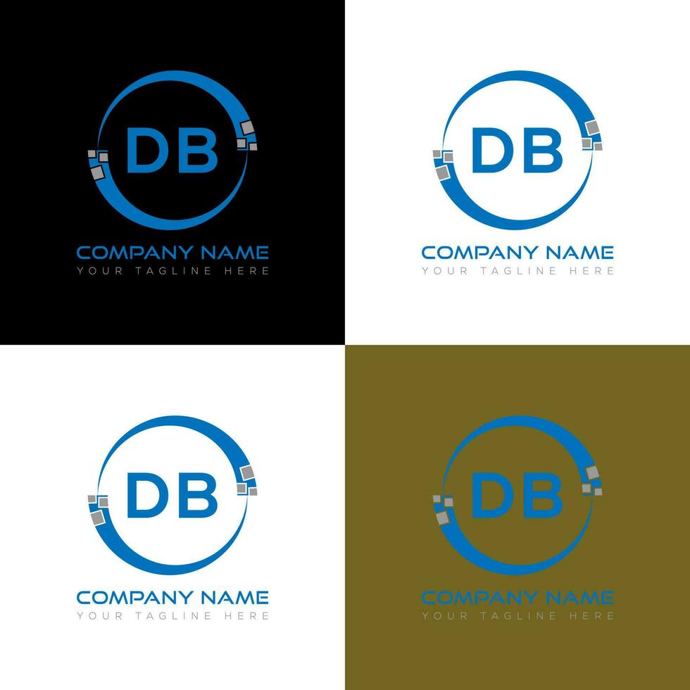 conception créative du logo de la lettre db. conception unique de db. vecteur