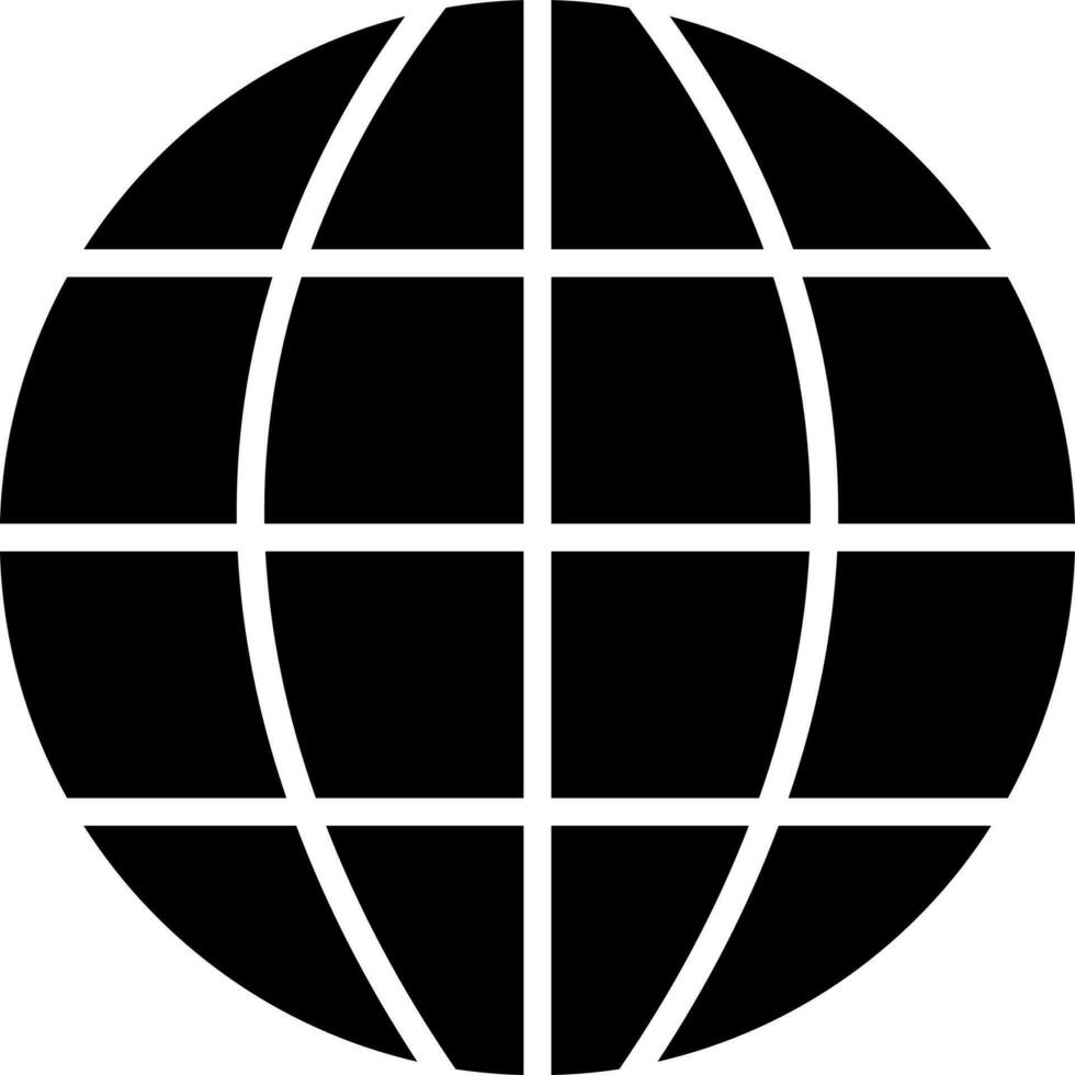 illustration de globe icône dans noir et blanc couleur. vecteur