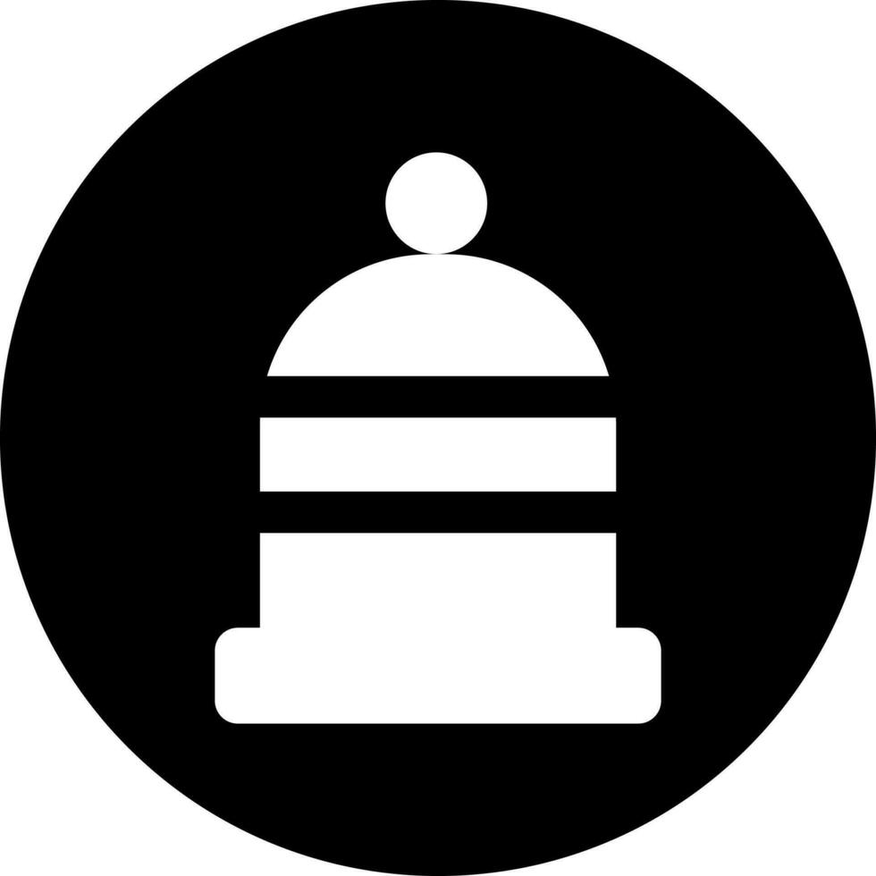 bonnet casquette icône dans noir et blanc couleur. vecteur