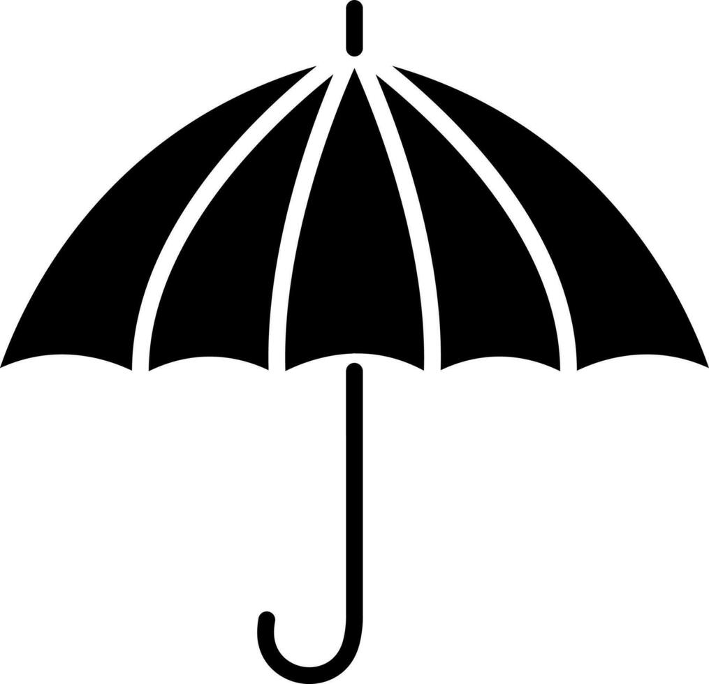 plat style parapluie icône ou symbole. vecteur