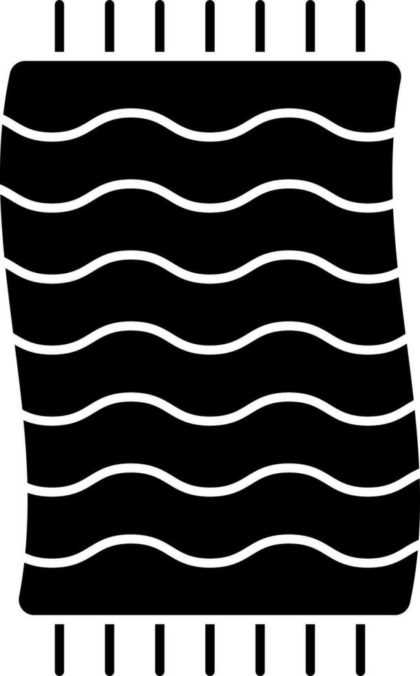 glyphe serviette icône dans noir et blanc couleur. vecteur