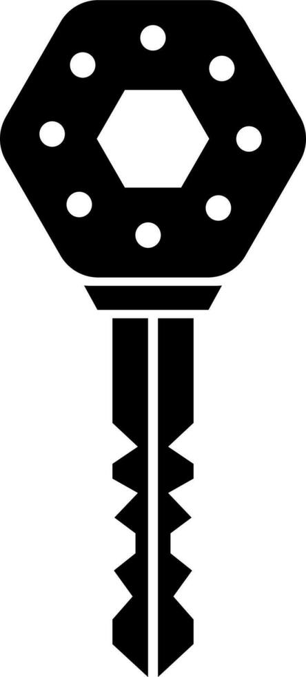 isolé clé icône dans noir et blanc couleur. vecteur