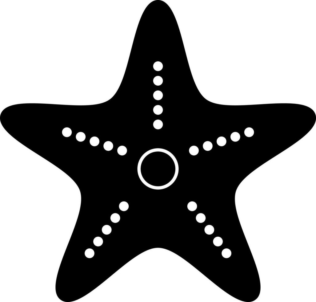 vecteur illustration de étoile de mer dans noir et blanc couleur.