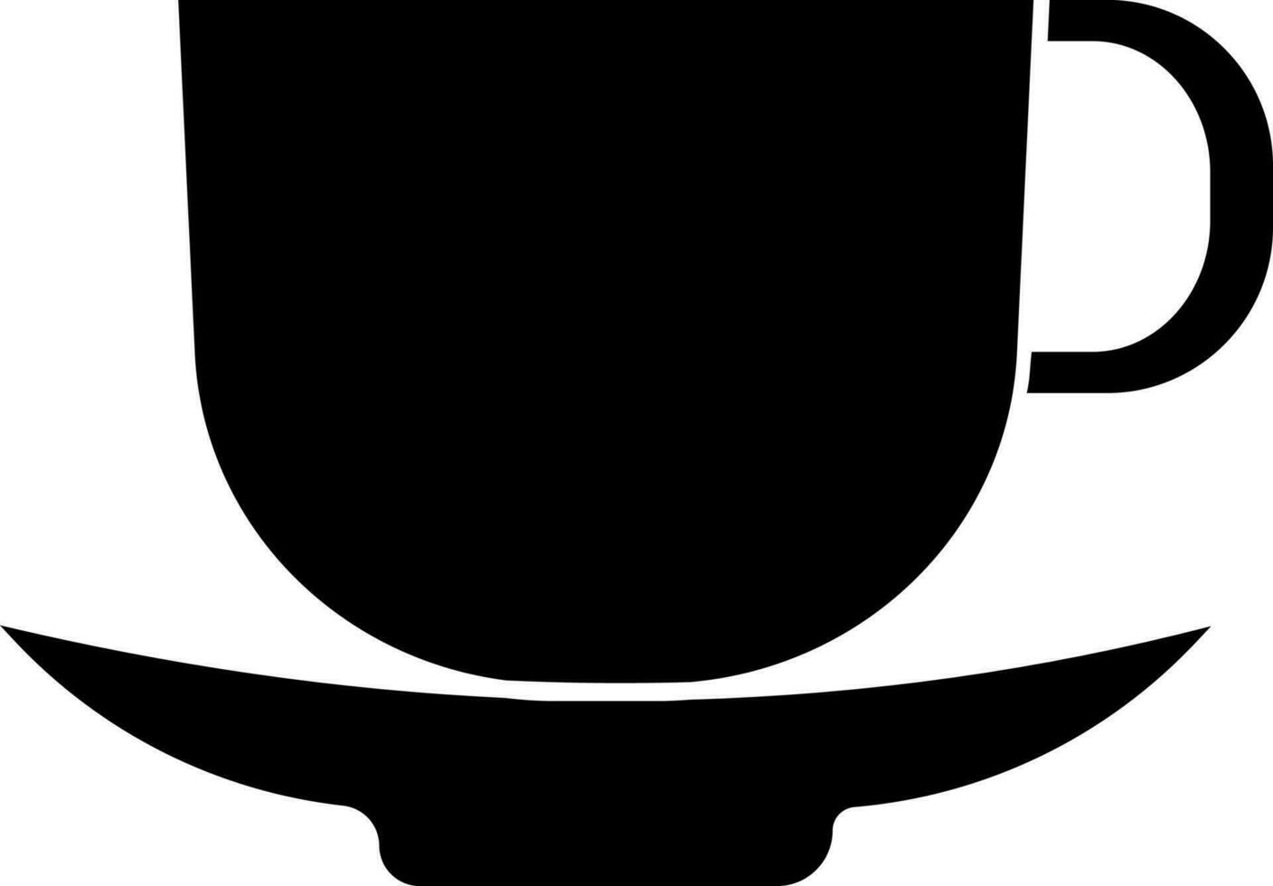 café tasse icône ou symbole dans plat style. vecteur