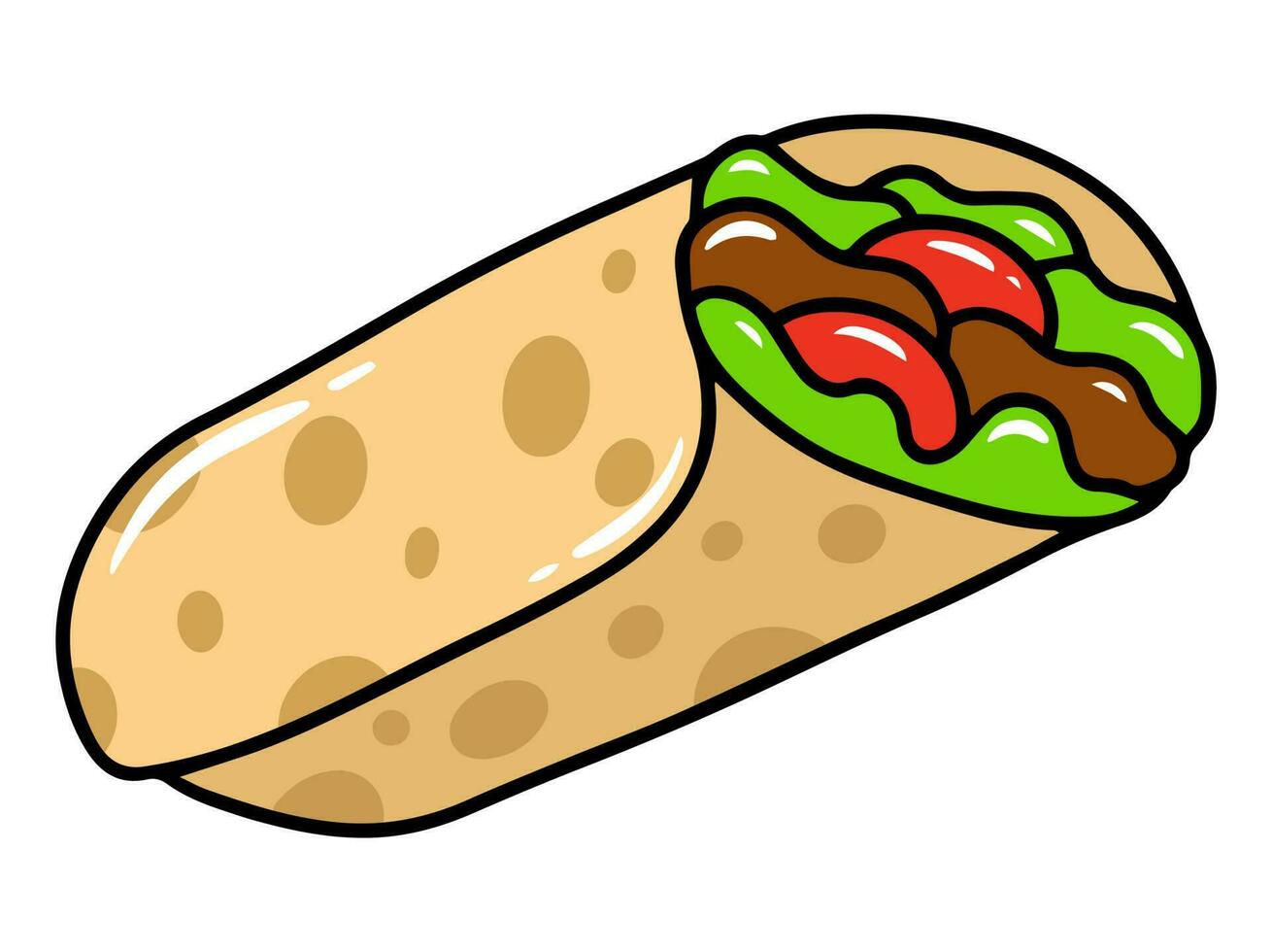 kebab vite nourriture clipart illustration vecteur