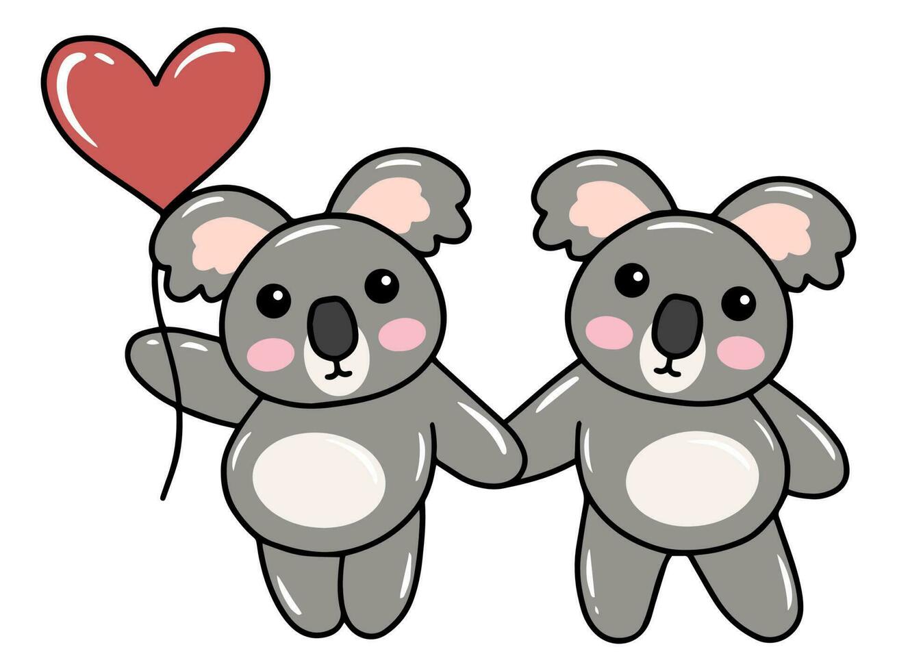 mignonne dessin animé koala dessin illustration vecteur