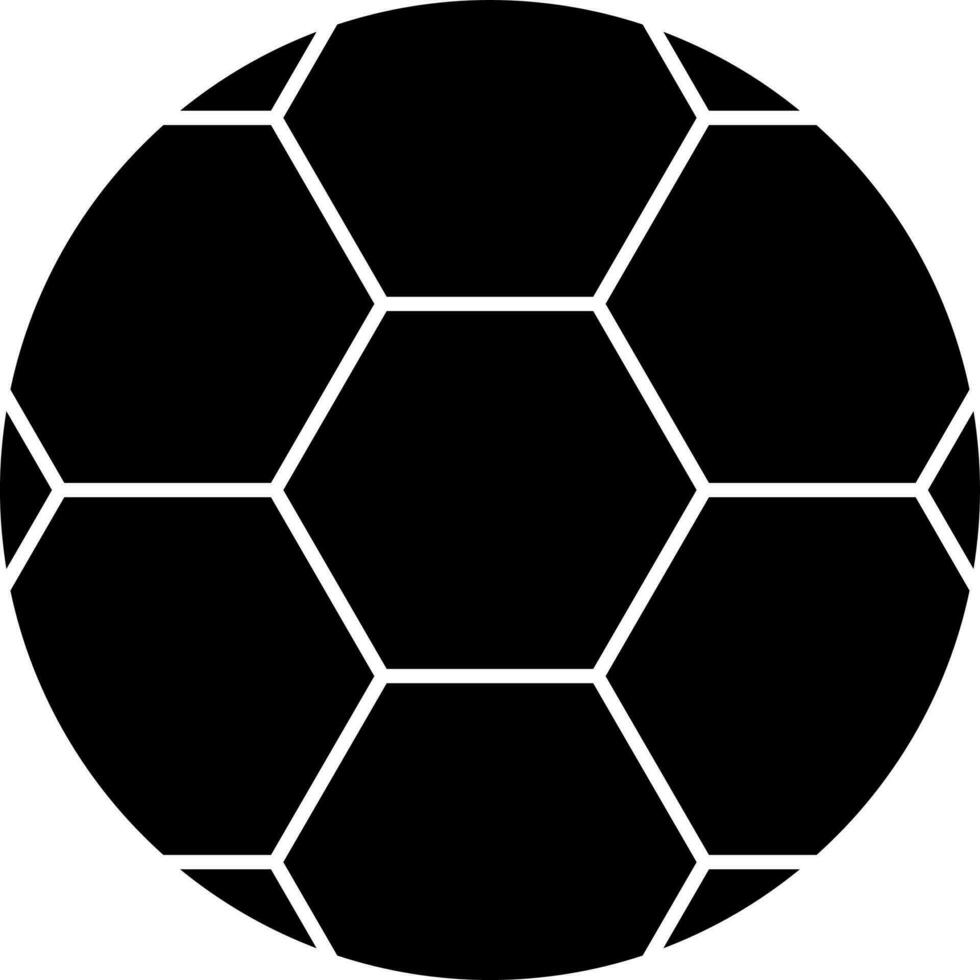 noir et blanc football. glyphe icône ou symbole. vecteur