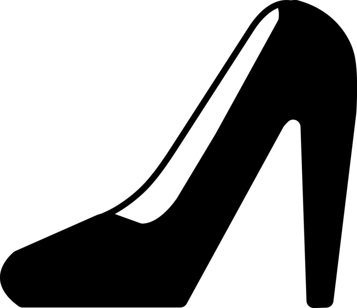 haute talon femelle chaussure dans noir couleur. vecteur