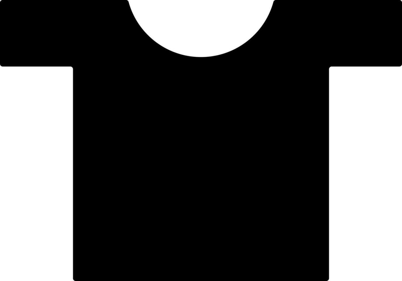 chemise ou T-shirt icône dans noir couleur. vecteur