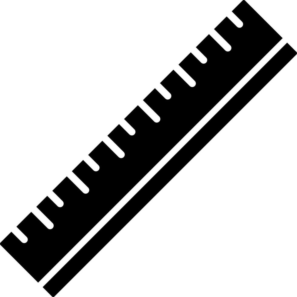 glyphe règle échelle icône ou symbole. vecteur