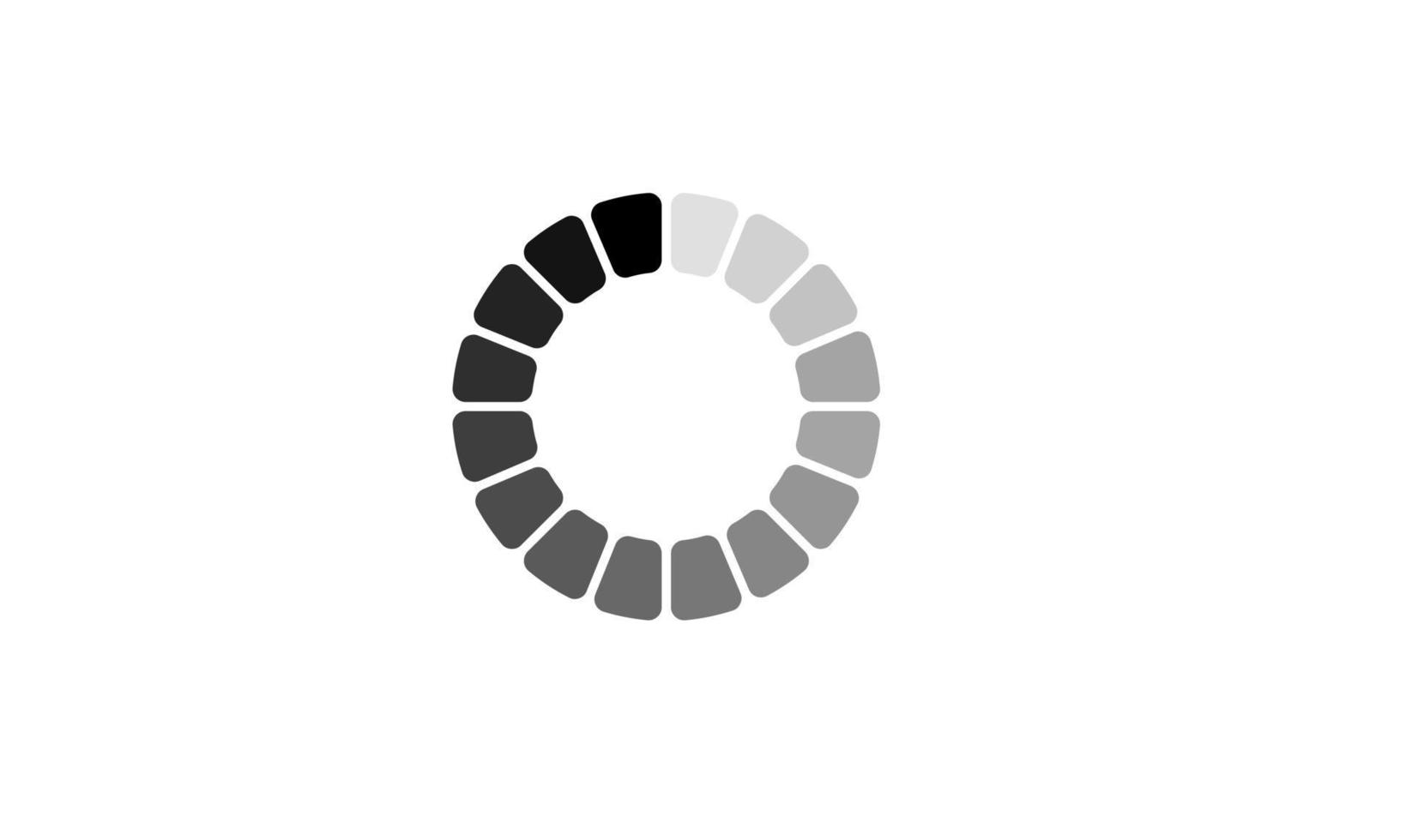 chargement simple rond icône noire design fond blanc vecteur