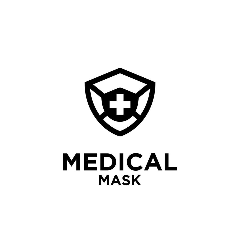 masque médical icône vector logo modèle illustration design