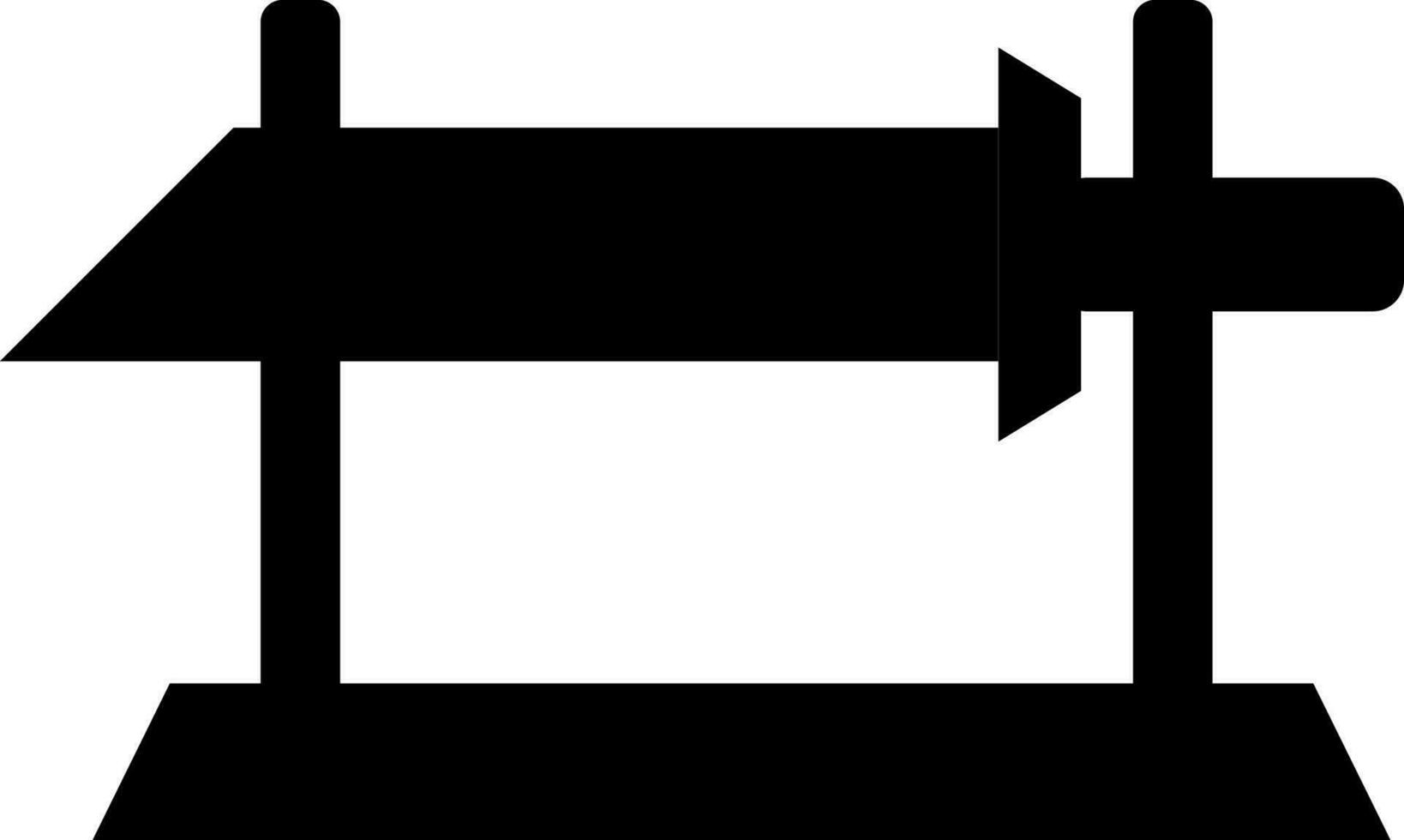 glyphe icône ou symbole de épée sur rester. vecteur