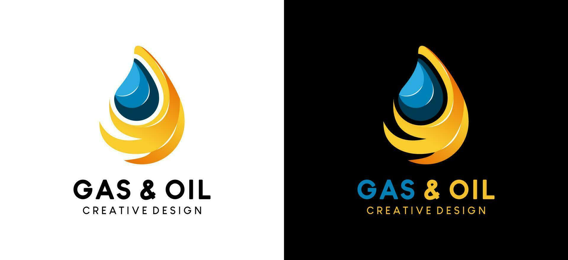 Créatif moderne abstrait gaz et Feu logo conception vecteur