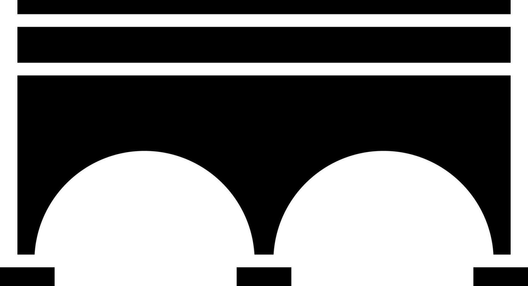 plat style pont icône ou symbole. vecteur