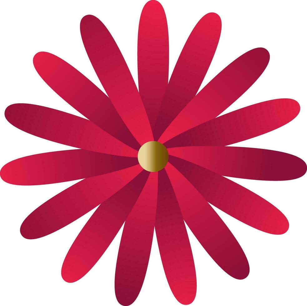 papier Couper fleur illustration dans rouge couleur. vecteur