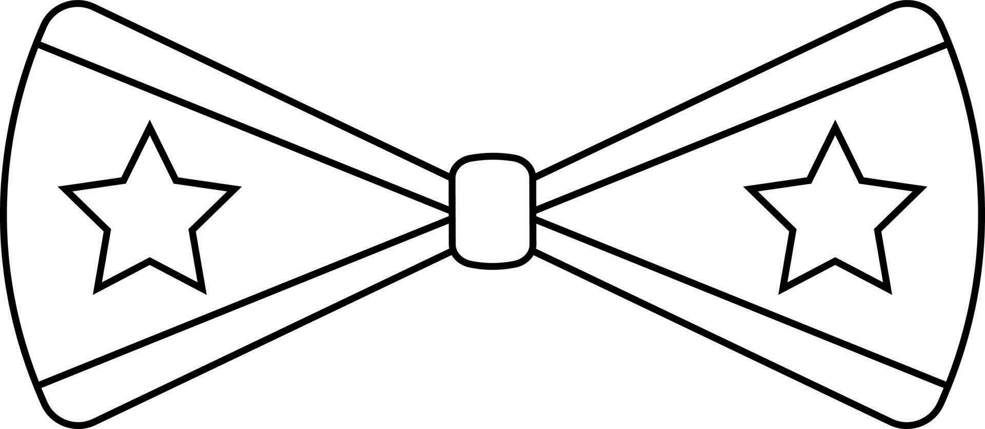 plat illustration de arc cravate. vecteur