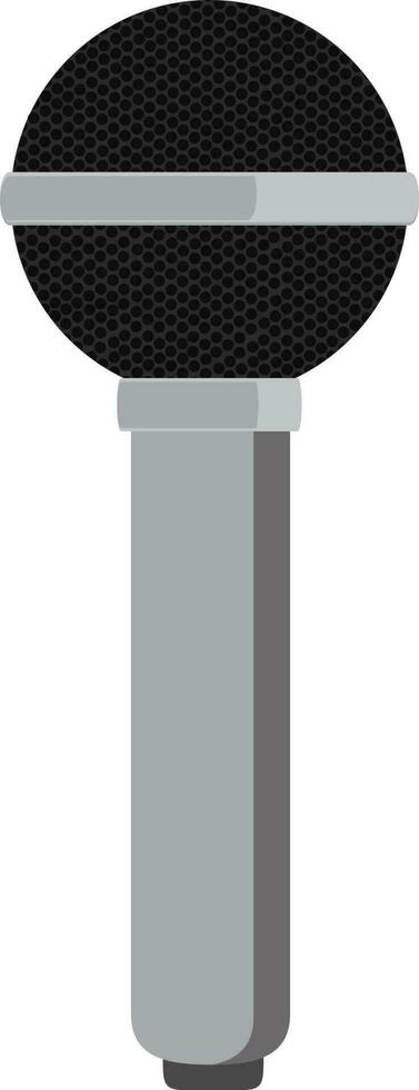 microphone dans noir et gris couleur. vecteur