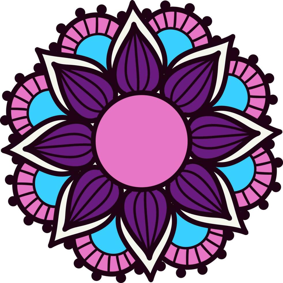 Créatif coloré fleur mandala conception. vecteur