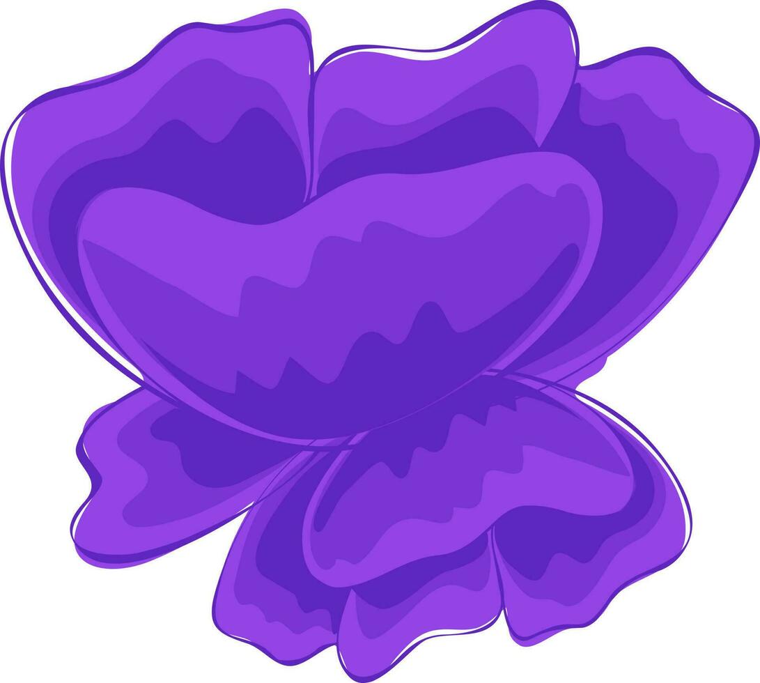 monochrome fleur icône dans violet couleur. vecteur