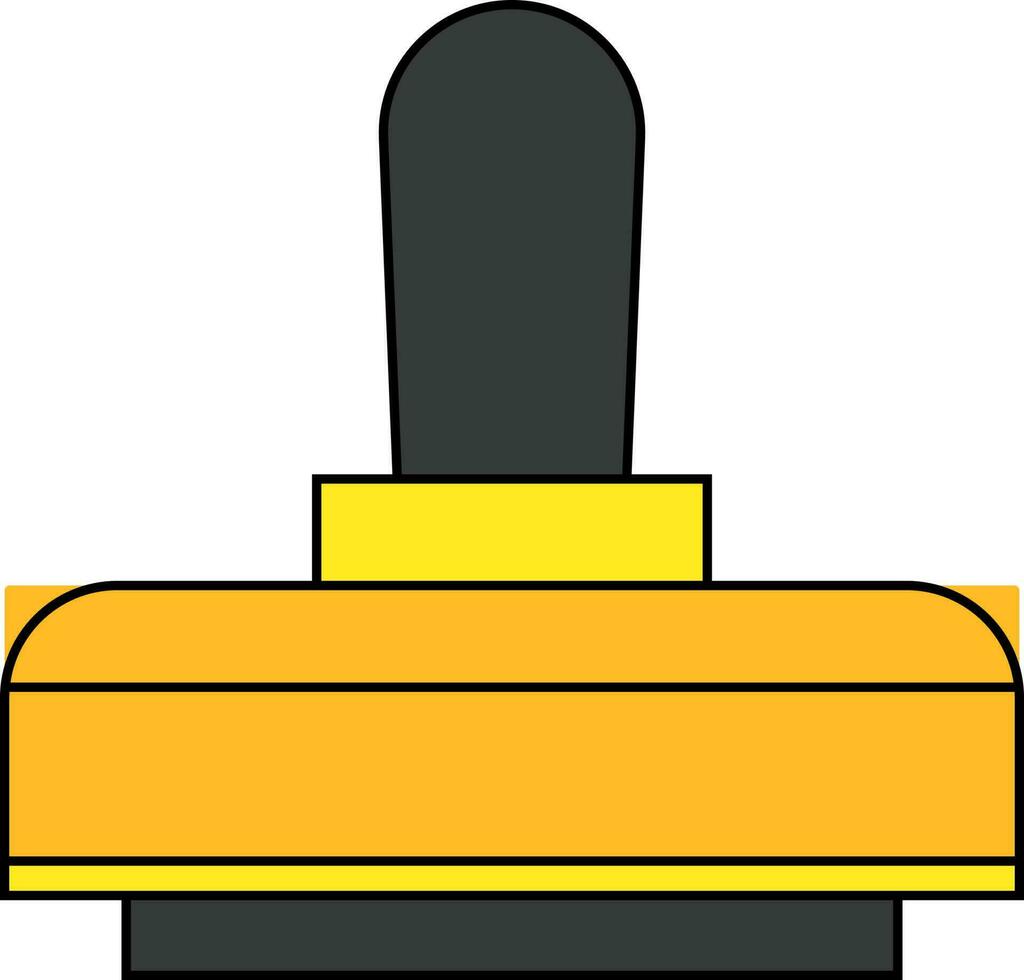 icône de timbre dans plat style avec Jaune et gris couleur. vecteur