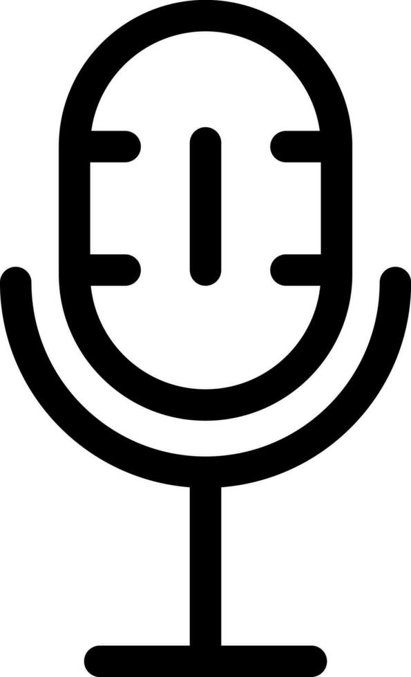 isolé microphone icône dans ligne art. vecteur