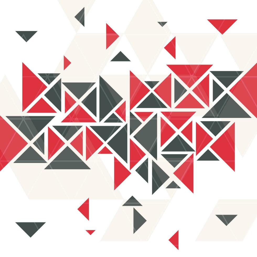 abstrait Contexte avec rouge et gris Triangles. vecteur