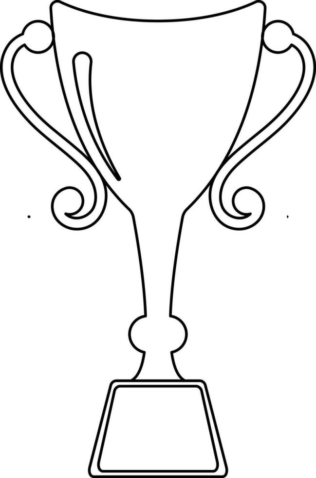 trophée tasse prix dans plat style. vecteur