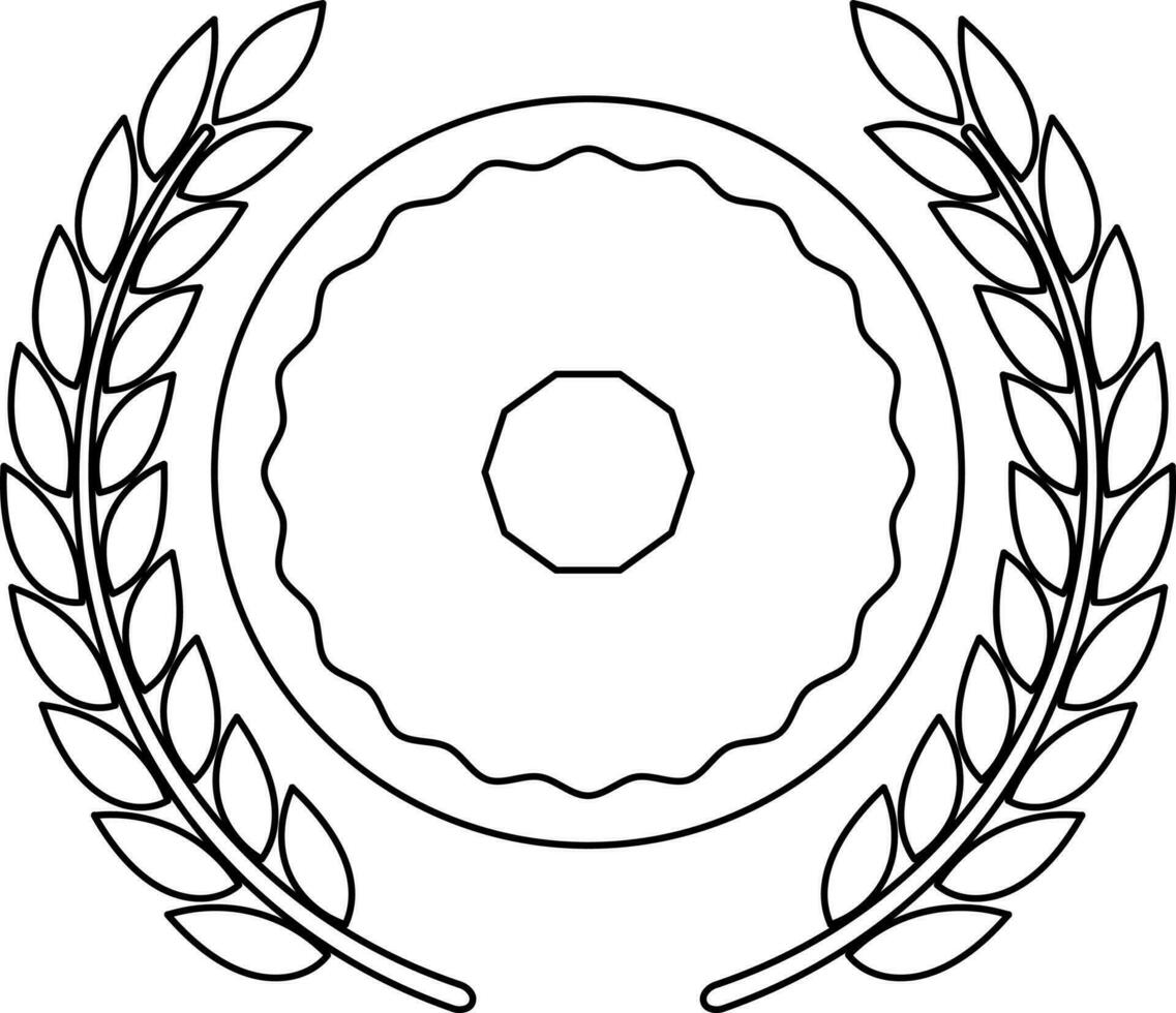 laurier couronne décoré cercle. vecteur