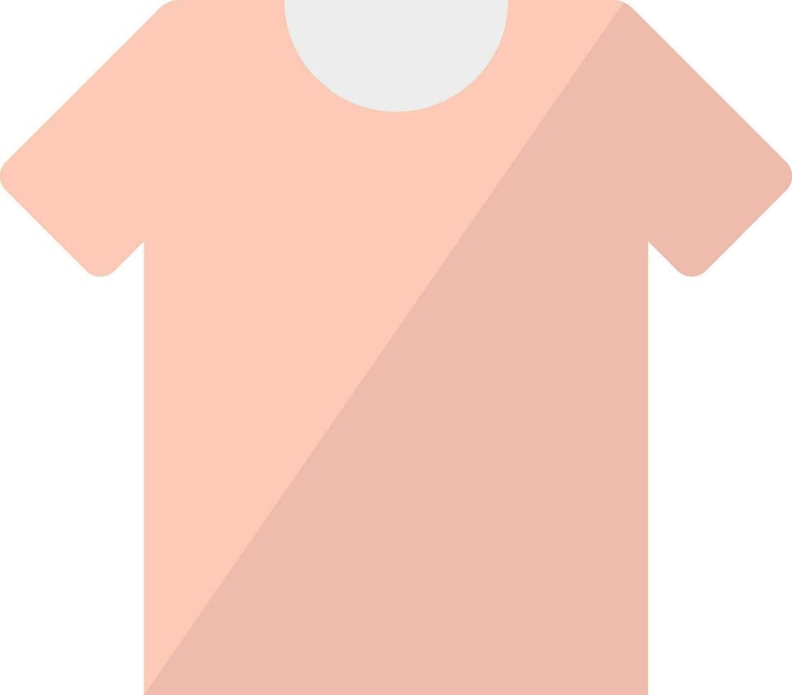 plat style T-shirt icône dans rose couleur. vecteur